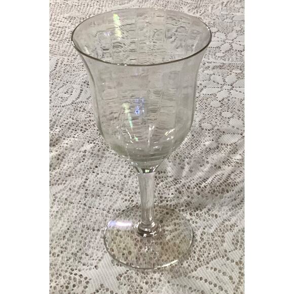 Vintage Fostoria Iridescent Rainbow Sheen Luster Wine Glasses Set Of 4 - Picture 8 of 9